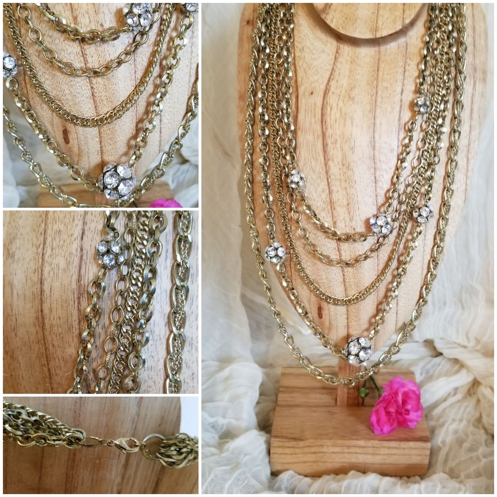 Multi Chain Layered Necklace